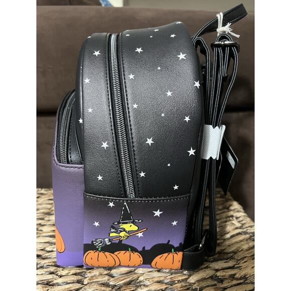 Loungefly Peanuts Snoopy Halloween Trick-Or-Treat Mini Backpack Wallet Set - Picture 4 of 10
